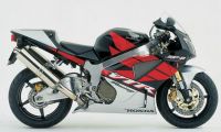 Honda VTR 1000 2005 - Schwarz/Rot/Silber Version - Dekorset