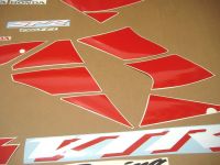 Honda VTR 1000 2005 - Schwarz/Rot/Silber Version - Dekorset