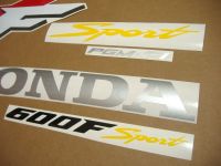 Honda CBR 600 F4 Sport 2001 - Rot/Schwarze Version - Dekorset