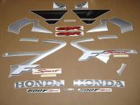 Honda CBR 600 F4 Sport 2001 - Silver/Black Version - Decalset