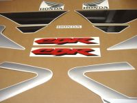 Honda CBR 600 F4 Sport 2001 - Silver/Black Version - Decalset
