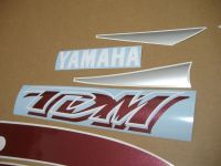 Yamaha TDM 850 4TX 2001 - Burgundy/Silver Version - Decalset