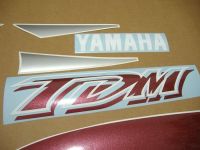 Yamaha TDM 850 4TX 2001 - Burgundy/Silver Version - Decalset