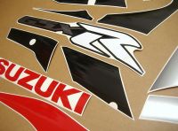 Suzuki GSX-R 1000 K1 2001 - Rot/Schwarz/Silber Version - Dekorset