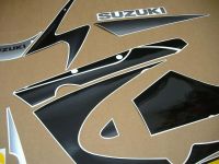 Suzuki GSX-R 1000 K1 2001 - Silver/Black Version - Decalset