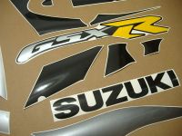 Suzuki GSX-R 1000 K1 2001 - Silber/Schwarze Version - Dekorset
