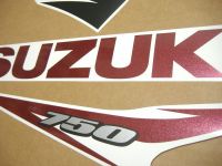 Suzuki GSX-R 750 L2 2012 - Schwarz/Rote Version - Dekorset