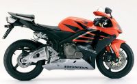 Honda CBR 600RR 2006 - Orange/Black Version - Decalset