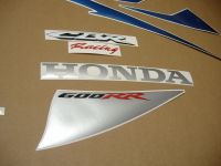 Honda CBR 600RR 2007 - Blue/Silver/Black Version - Decalset