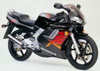 Honda NSR 125 2000 - Schwarz/Rote Version - Dekorset