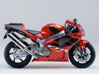 Honda VTR 1000 2000 - Red/Black - Decalset