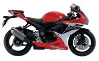 Suzuki GSX-R 600 2013 - Rot/Weiße Version - Dekorset