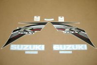 Suzuki GSX-R 600 2013 - Red/White Version - Decalset