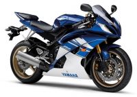 Yamaha YZF-R6 RJ15 2010 - Blau/Weiße Version - Dekorset