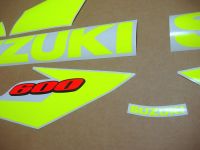 Suzuki GSX-R 600 2004-2005 - Neon-Yellow - Custom-Decalset