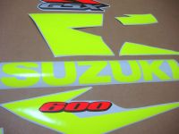 Suzuki GSX-R 600 2004-2005 - Neon-Yellow - Custom-Decalset