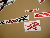 Suzuki Hayabusa 1999-2007 - Chrome-Red - Custom-Decalset