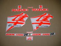Suzuki Hayabusa 1999-2007 - Fluorescent-Red - Custom-Decalset
