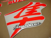 Suzuki Hayabusa 1999-2007 - Fluorescent-Red - Custom-Decalset