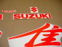 Suzuki Hayabusa 1999-2007 - Fluorescent-Red - Custom-Decalset