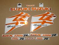Suzuki Hayabusa 2008-2019 - Chrome-Orange - Custom-Decalset