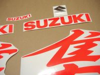 Suzuki Hayabusa 2008-2019 - Fluorescent-Red - Custom-Decalset