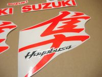 Suzuki Hayabusa 2008-2019 - Fluorescent-Red - Custom-Decalset