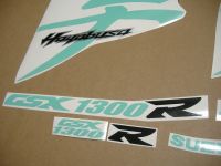 Suzuki Hayabusa 2008-2019 - Turquoise - Custom-Decalset