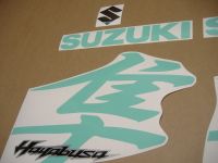 Suzuki Hayabusa 2008-2019 - Turquoise - Custom-Decalset