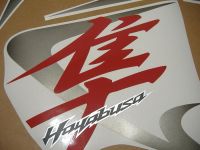 Suzuki Hayabusa GSX-1300R 2008-2014 - Grey/Red - Custom-Decalset