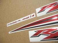 Yamaha YZF-R1 2009-2012 - Chrome-Red - Custom-Decalset
