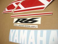 Yamaha YZF-R6 50th Anniversary - Red - Custom-Decalset