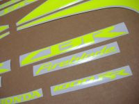 Honda CBR 1000RR 2008-2011 - Neon-Yellow - Custom-Decalset