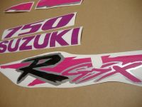 Suzuki GSX-R 750 1994 - Silver/Pink Version - Decalset