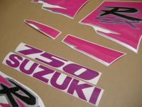 Suzuki GSX-R 750 1994 - Silver/Pink Version - Decalset