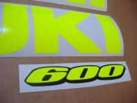 Suzuki GSX-R 600 Universal - Neon-Yellow - Custom-Decalset