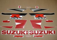 Suzuki GSX-R 750 2004-2005 - Rot/Schwarz - Custom-Dekorset