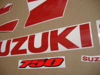 Suzuki GSX-R 750 2004-2005 - Red/Black - Custom-Decalset