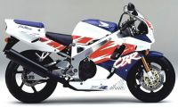 Honda CBR 900RR 1993 - White/Purple/Red Version - Decalset