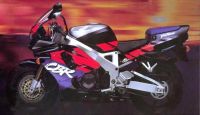 Honda CBR 900RR 1993 - Black/Orange/Purple Version - Decalset