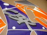 Honda CBR 900RR 1993 - Black/Orange/Purple Version - Decalset