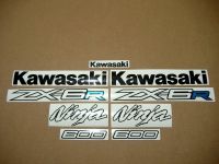Kawasaki ZX-6R 2012 - Schwarz - Custom-Dekorset