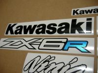 Kawasaki ZX-6R 2012 - Schwarz - Custom-Dekorset
