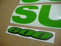 Suzuki GSX-R 600 Universal - Lime-Green - Custom-Decalset