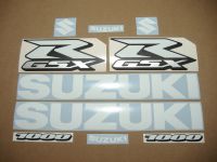 Suzuki GSX-R 1000 Universal - Weiß - Custom-Dekorset