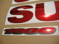 Suzuki GSX-R 1000 Universal - Chrome Red - Custom-Decalset