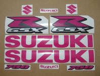 Suzuki GSX-R 750 Universal - Pink - Custom-Decalset