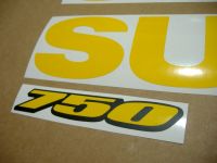 Suzuki GSX-R 750 Universal - Yellow - Custom-Decalset