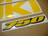 Suzuki GSX-R 750 Universal - Yellow - Custom-Decalset