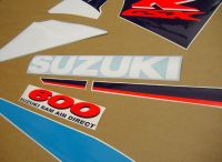 Suzuki GSX-R 600 1997 - White/Blue Version - Decalset